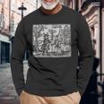 ゴシック オカルト 悪魔 ホラー ウッドカット 長袖Tシャツ 高齢者への贈り物