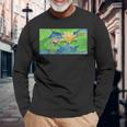 ゴッホ カエル 星月夜 動物 アート 自然 恋人 絵画 長袖Tシャツ 高齢者への贈り物