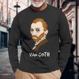 ゴッホ ゴス ポートレート ダーク 美術史 駄洒落ゴシック ユーモア 長袖tシャツ 長袖Tシャツ 高齢者への贈り物