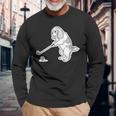 ゴルフ キャバリア グッズ おもしろ 犬 面白い 笑える 和風 長袖Tシャツ 高齢者への贈り物