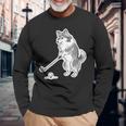 ゴルフ シェットランドシープドッグ シェルティ グッズ おもしろ 犬 面白い 笑える 和風 長袖Tシャツ 高齢者への贈り物