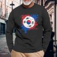 サッカーボール 韓国国旗付き 長袖Tシャツ 高齢者への贈り物