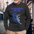 サムライブルーamurai Blue サッカー代表 漫画アニメ 長袖Tシャツ 高齢者への贈り物