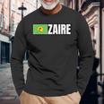 ザイール国旗 長袖Tシャツ 高齢者への贈り物