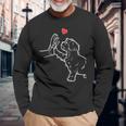 シーズー犬の愛かわいいシーズー 長袖Tシャツ 高齢者への贈り物