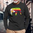 ジンバブエ 国旗 国 国籍 ジンバブエ 長袖Tシャツ 高齢者への贈り物