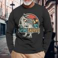 スピノサウルス ミラビリス 恐竜 長袖Tシャツ 高齢者への贈り物