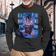 セクシーガールグラフィックtシャツ 1337 サイバーパンク ハッカーガール 長袖Tシャツ 高齢者への贈り物
