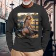 セクシーガールグラフィックtシャツ カウガールピンナップガール 4 長袖Tシャツ 高齢者への贈り物