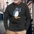 センドブーツペンギンファニーアパレル 長袖Tシャツ 高齢者への贈り物