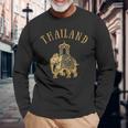タイ旅行象のお土産。 長袖Tシャツ 高齢者への贈り物