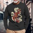 タトゥースタイル 伝統的な日本の虎 中国新年 長袖Tシャツ 高齢者への贈り物