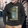 タロットカード The High Priestess ビンテージカード2 長袖tシャツ 長袖Tシャツ 高齢者への贈り物