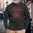 ダブルスプリット 実験 量子物理学 物理学 先生 数学 長袖Tシャツ 高齢者への贈り物