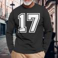 チームジャージーナンバー＃17スポーツギフト 長袖Tシャツ 高齢者への贈り物
