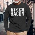 チームベーコンファニーベーコンラバー 長袖Tシャツ 高齢者への贈り物