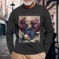 ディエゴ・ベラスケス マリアの戴冠式 長袖Tシャツ 高齢者への贈り物