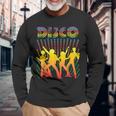 ディスコtシャツ ヴィンテージスタイルダンシングレトロディスコシャツ 長袖Tシャツ 高齢者への贈り物