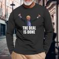 ディールは完了ですボリス・ジョンソン Brexit Deal 長袖Tシャツ 高齢者への贈り物