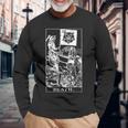 デスタロットカードtシャツトラディショナルデザイン 長袖Tシャツ 高齢者への贈り物