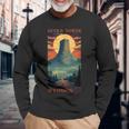 デビルズ タワー モニュメント ワイオミング 長袖Tシャツ 高齢者への贈り物