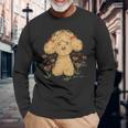 トイプードル かわいい いぬ 子犬 ペット おもしろ 動物 アート イラスト 長袖tシャツ 長袖Tシャツ 高齢者への贈り物