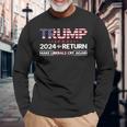 トランプ 2024 ザ・リターン 長袖Tシャツ 高齢者への贈り物