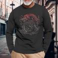 ドラゴンプリント トライバル タトゥー 長袖Tシャツ 高齢者への贈り物