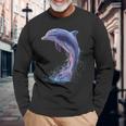 ドルフィンダイバー イルカ 海 かわいい イルカ イルカ 長袖Tシャツ 高齢者への贈り物