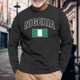 ナイジェリア国旗 誇り高きナイジェリア 長袖Tシャツ 高齢者への贈り物