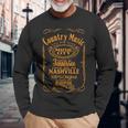 ナッシュビル テネシー Usa カントリー & ウエスタン ミュージック バンドウェア 長袖Tシャツ 高齢者への贈り物