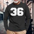 ナンバー36 スポーツジャージプレーヤー 36 ファンフロントプリント 代表チーム 長袖Tシャツ 高齢者への贈り物