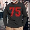 ナンバー75 Redports Teamtyle 長袖tシャツ 長袖Tシャツ 高齢者への贈り物