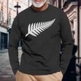 ニュージーランド国旗シダ キウイプライド Nz Nzl 長袖Tシャツ 高齢者への贈り物