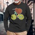 ニュージーランド自転車 キウイフルーツ愛好家向け 長袖Tシャツ 高齢者への贈り物