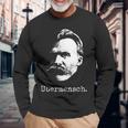 ニーチェ・ザラトゥストラ-ユーバーメンシュ哲学-超人 長袖Tシャツ 高齢者への贈り物