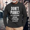 ネットワーク最適化スペシャリスト 長袖Tシャツ 高齢者への贈り物