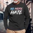 ノー・モア・ヘイト トランスジェンダーを支援しよう 長袖Tシャツ 高齢者への贈り物