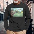 ハッピー・ミッドサマー・ベア 長袖Tシャツ 高齢者への贈り物