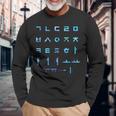 ハングル文字で韓国語を学ぶ 長袖Tシャツ 高齢者への贈り物