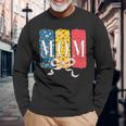 バスケットボールママコケットボウバスケットボールボール柄母の日 長袖Tシャツ 高齢者への贈り物