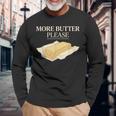 バター愛好家 塩漬けバター スティックオブバター 面白いバター 長袖Tシャツ 高齢者への贈り物