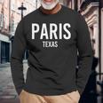 パリ テキサス Tx Usa 愛国心 ビンテージ スポーツ 長袖Tシャツ 高齢者への贈り物