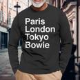 パリ東京ロンドンボウイ ギフトデザイン Bowieouvenir 長袖Tシャツ 高齢者への贈り物