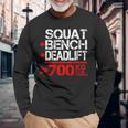 パワーリフティング700kgクラブメンブ Powerlifting 700 Kg Club Member 長袖Tシャツ 高齢者への贈り物