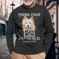 パーソナルストーカー犬ノーリッチテリア私はあなたに従います Norwich Terrier Dog 長袖Tシャツ 高齢者への贈り物