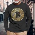 ビットコインbtcコイン暗号トレーダーBitcoinフューチャーフリーダムギフト 長袖Tシャツ 高齢者への贈り物