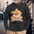 ビンテージ相撲力士 Eat ラーメン ヌードル アニメ 日本語 長袖Tシャツ 高齢者への贈り物