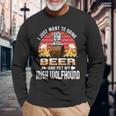 ビールを飲みたいだけです ペット アイリッシュ・ウルフハウンドの愛犬家 長袖Tシャツ 高齢者への贈り物