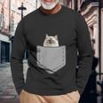 ファニーラグドール猫 長袖Tシャツ 高齢者への贈り物